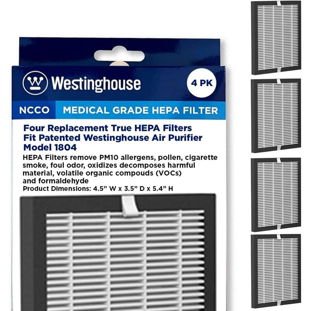 Westinghouse Air Purifier HEPA Filter Replacement Compatible with 1804 Model (4)